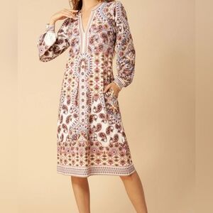 Hale Bob Long Sleeve Midi Dress Keney Style